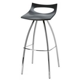 SCAB - Barová židle DIABLITO nízká - antracitová/chrom