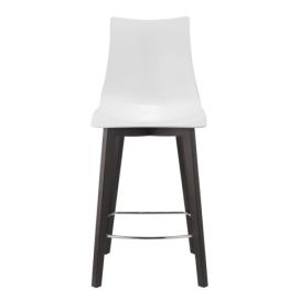 SCAB - Barová židle ZEBRA ANTISHOCK NATURAL nízká - bílá/wenge