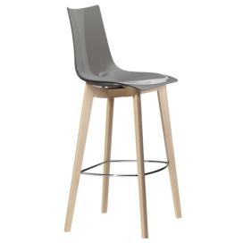 SCAB - Barová židle ZEBRA ANTISHOCK NATURAL vysoká - béžová/buk
