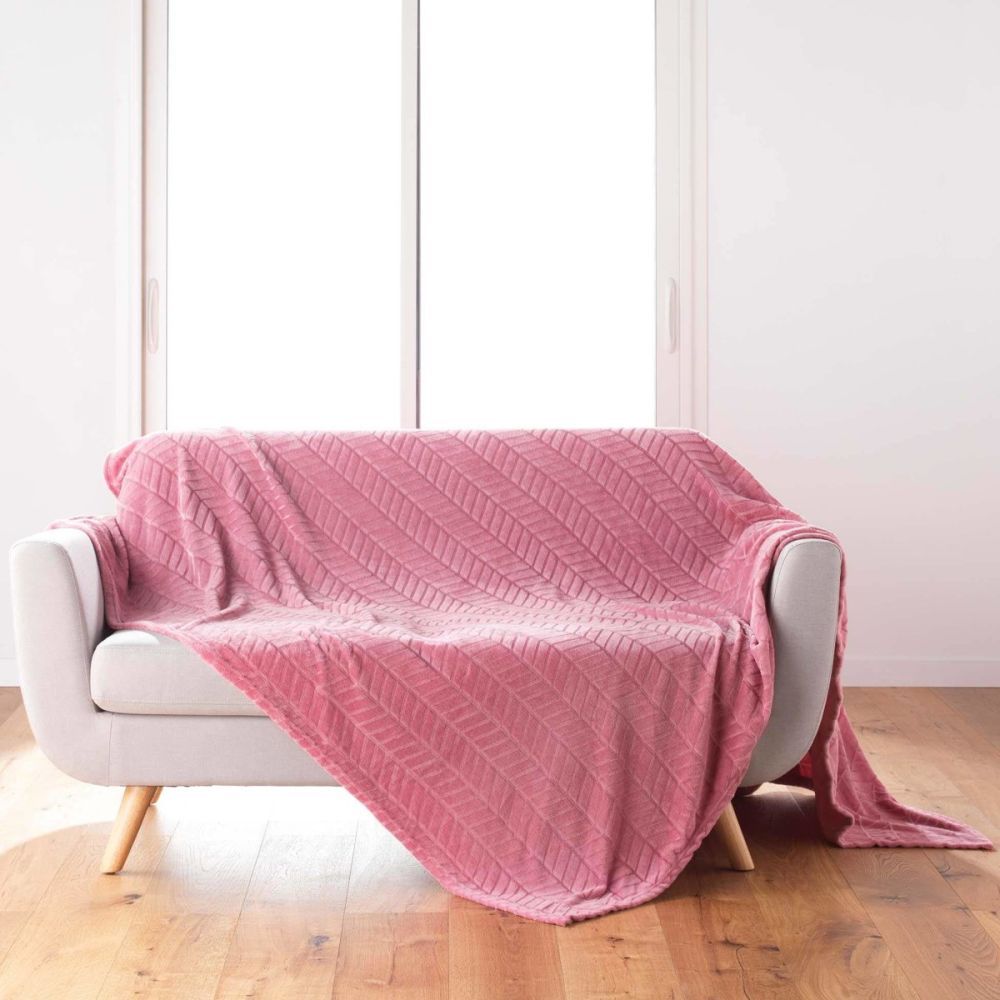 Douceur d\'intérieur Přehoz na postel ARYA, 180 x 220 cm, růžový - EMAKO.CZ s.r.o.