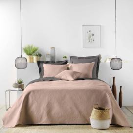 Douceur d\'intérieur Přehoz na postel COLOMBINE, masitý, 220 x 240 cm, růžový