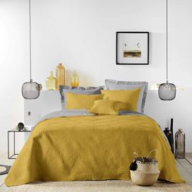 Douceur d\'intérieur Přehoz na postel COLOMBINE, masitý, 220 x 240 cm, žlutý