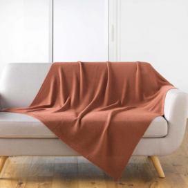 Douceur d\'intérieur Přehoz na postel TRICOTINE, 125 x 150 cm, oranžový
