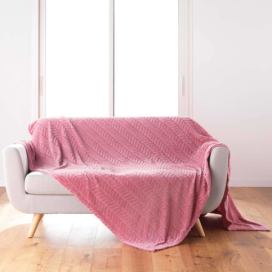 Douceur d\'intérieur Přehoz na postel ARYA, 180 x 220 cm, růžový