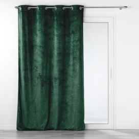 Douceur d\'intérieur Závěs s kroužky ANALIA, zatemňovací, 135 x 240 cm, zelený