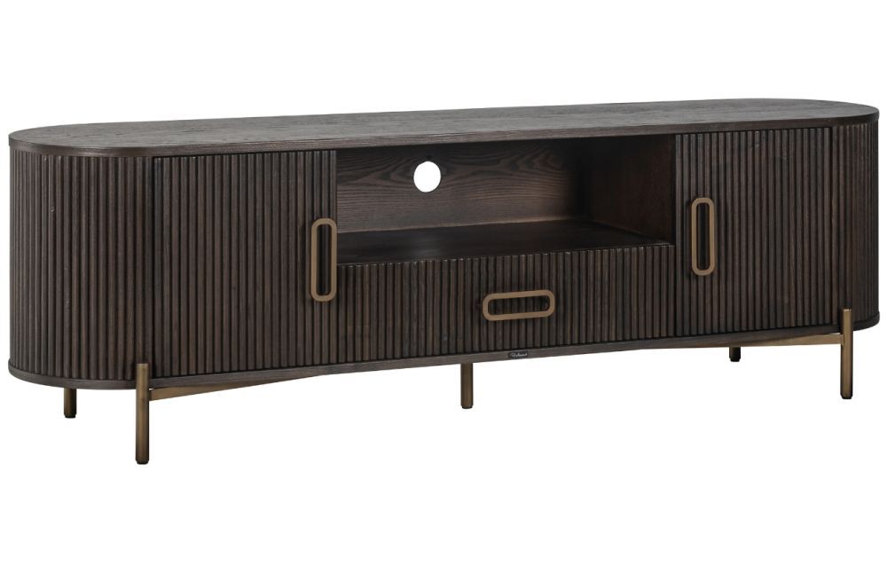 Hnědý dubový TV stolek Richmond Luxor 181,5 x 45 cm - Designovynabytek.cz