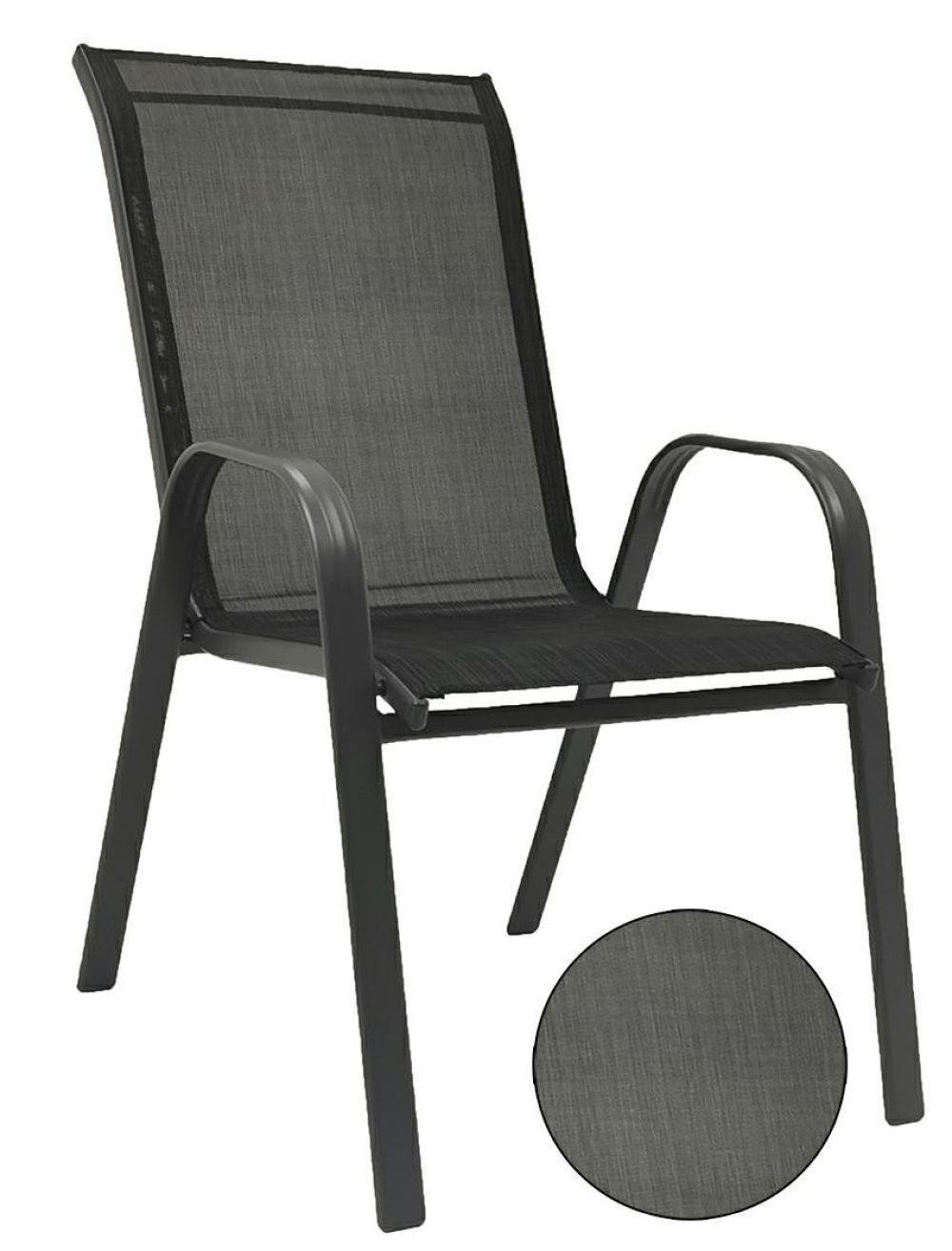 Kontrast Zahradní židle MAJORKA 55 x 65 x 90 cm černá - Houseland.cz