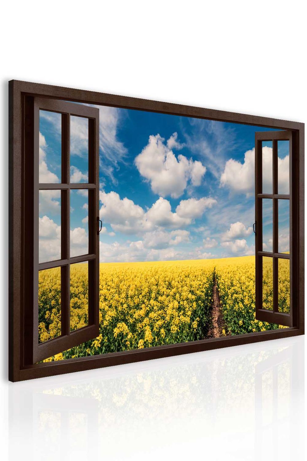 3D obraz jarní okno Velikost (šířka x výška): 60x40 cm - S-obrazy.cz