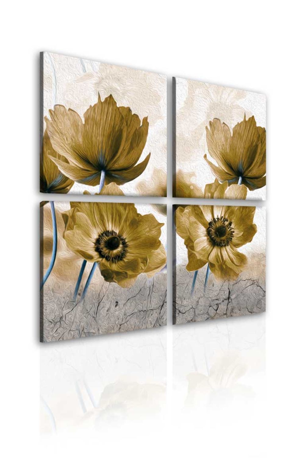 Obraz zlatý květ Velikost (šířka x výška): 100x100 cm - S-obrazy.cz