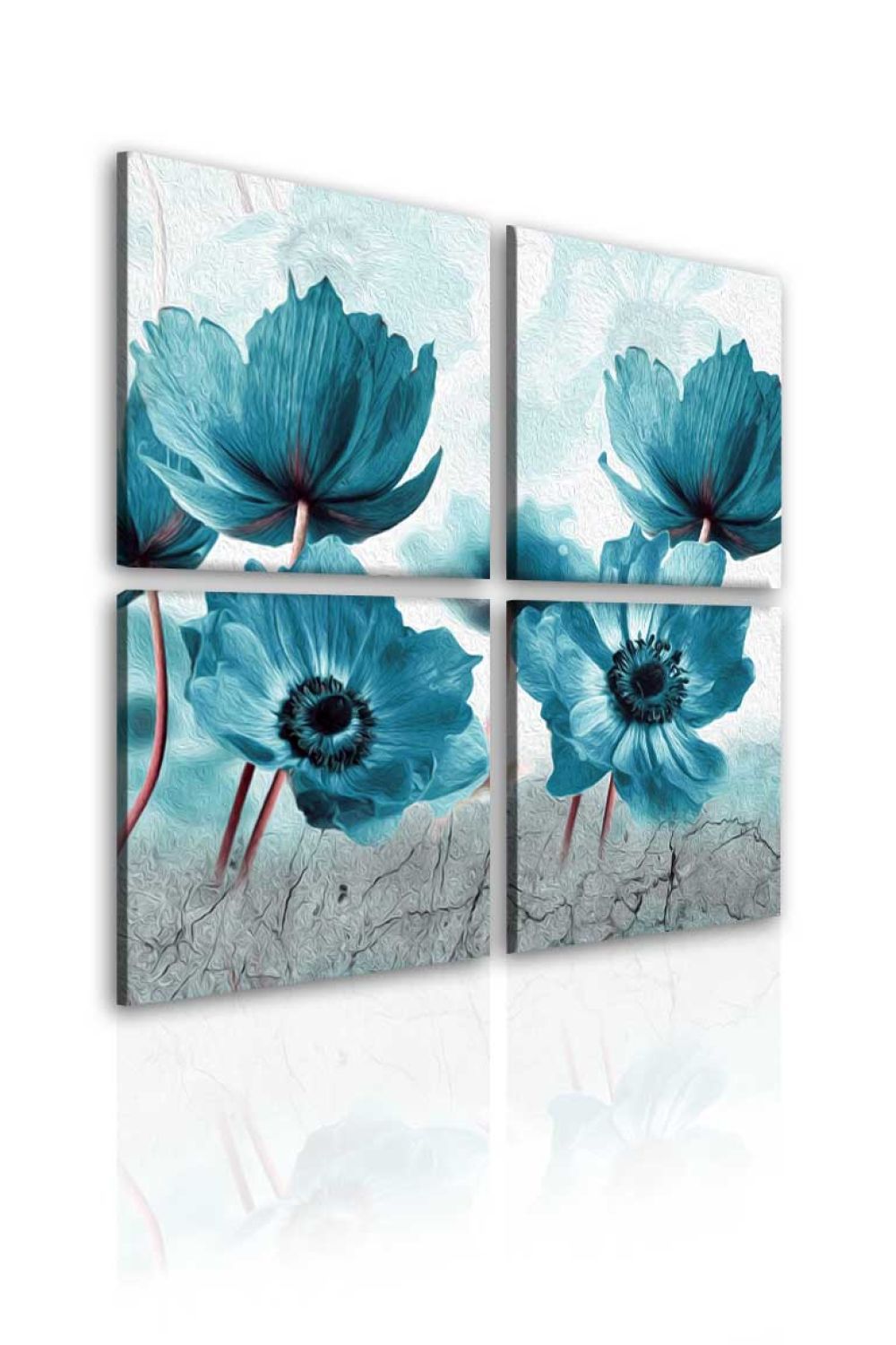 Obraz tyrkysový květ Velikost (šířka x výška): 100x100 cm - S-obrazy.cz