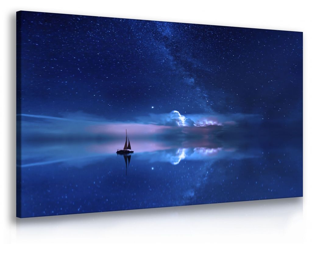 Obraz noční plavba Velikost (šířka x výška): 150x100 cm - S-obrazy.cz
