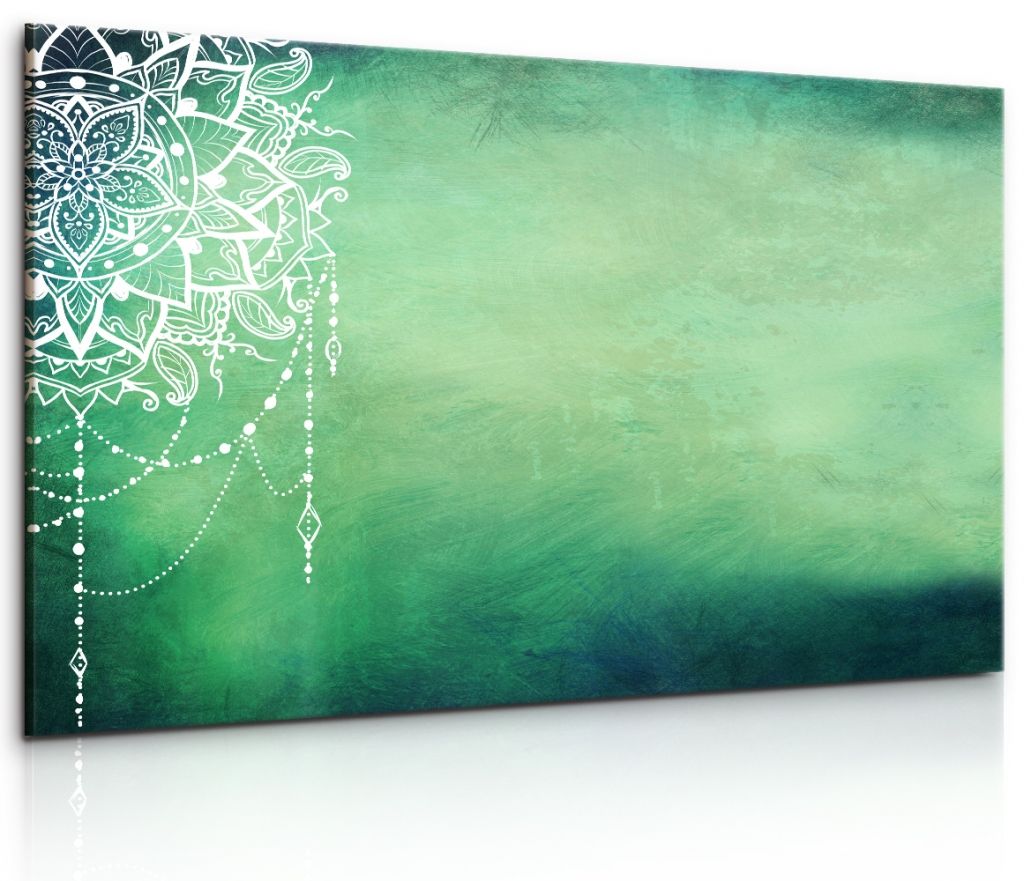 Obraz mandala snů Green Velikost (šířka x výška): 150x100 cm - S-obrazy.cz