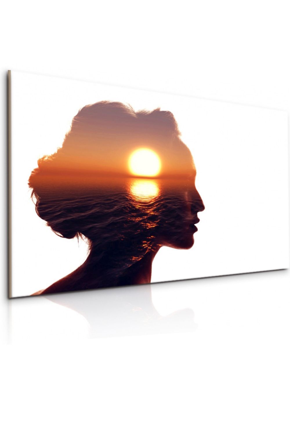 Obraz žena v západu slunce Velikost (šířka x výška): 150x100 cm - S-obrazy.cz