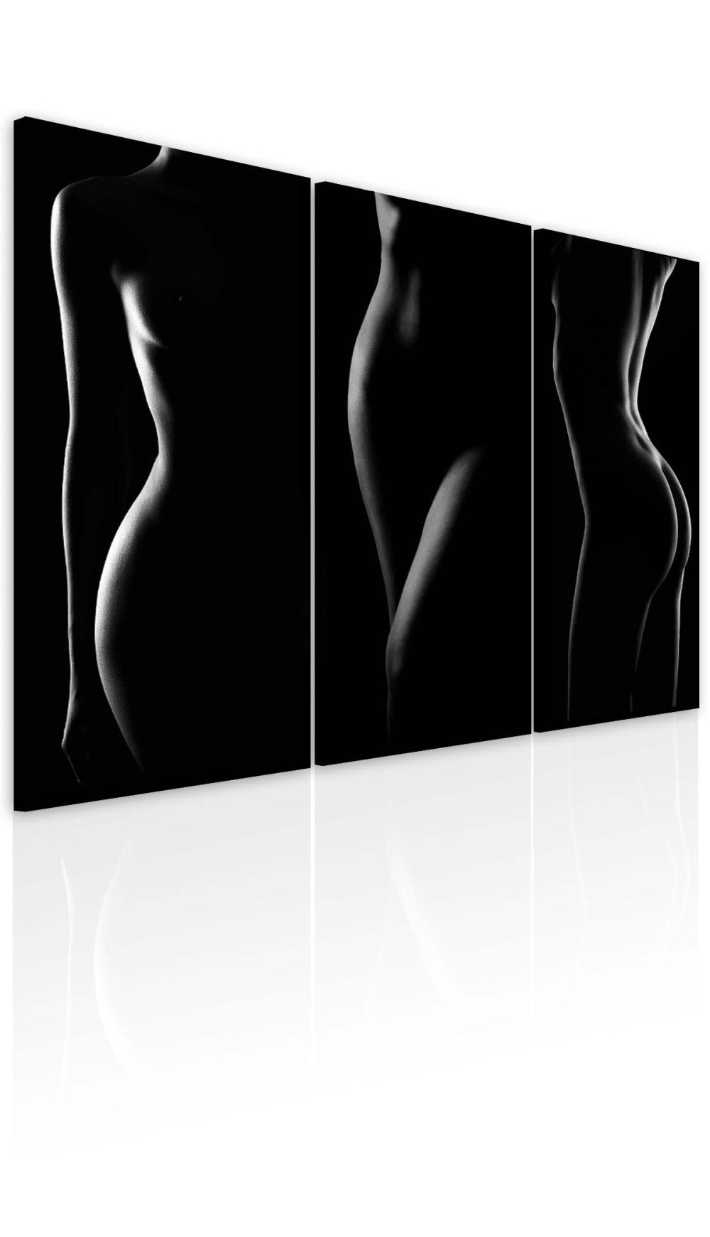 Třídílný obraz ženský akt Velikost (šířka x výška): 60x40 cm - S-obrazy.cz