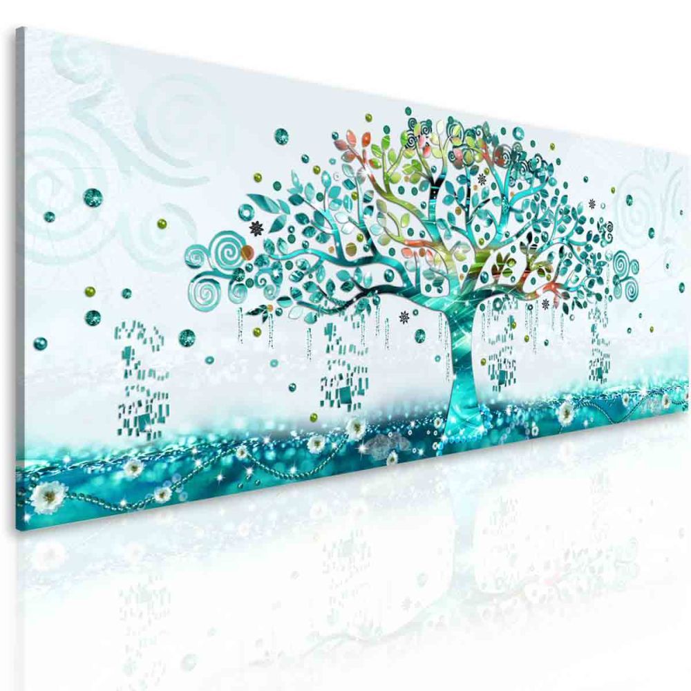 Obraz tyrkysový strom životní energie Velikost (šířka x výška): 150x60 cm - S-obrazy.cz
