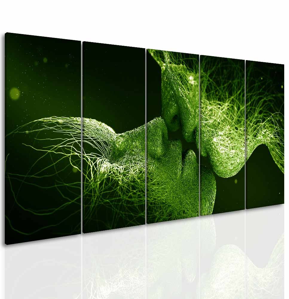 Obraz polibek Green Velikost (šířka x výška): 200x90 cm - S-obrazy.cz