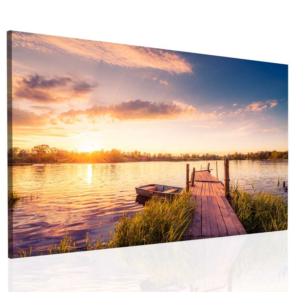 Obraz molo na jezeře Velikost (šířka x výška): 90x60 cm - S-obrazy.cz