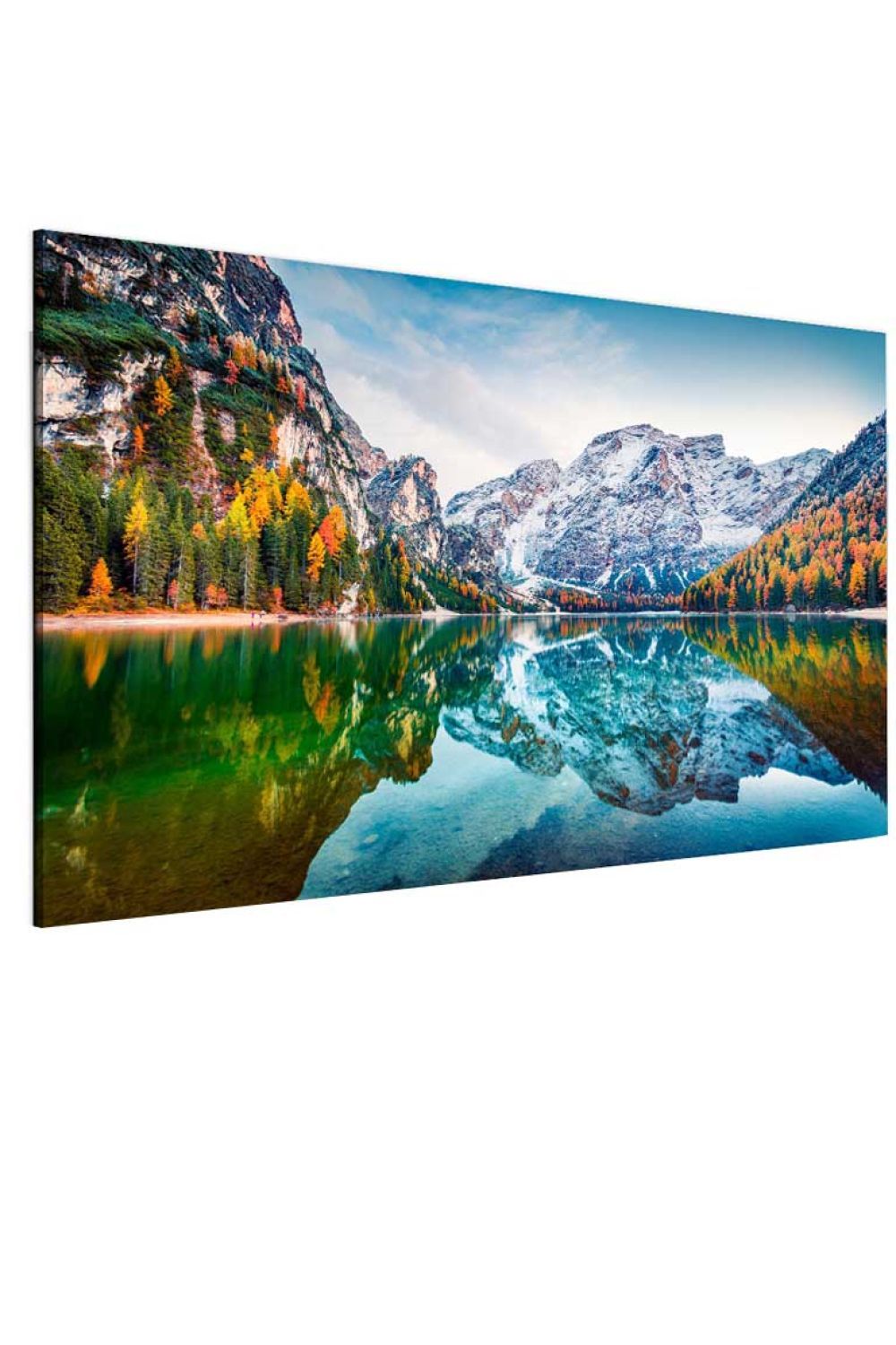 Obraz jezero v horách Velikost (šířka x výška): 120x80 cm - S-obrazy.cz