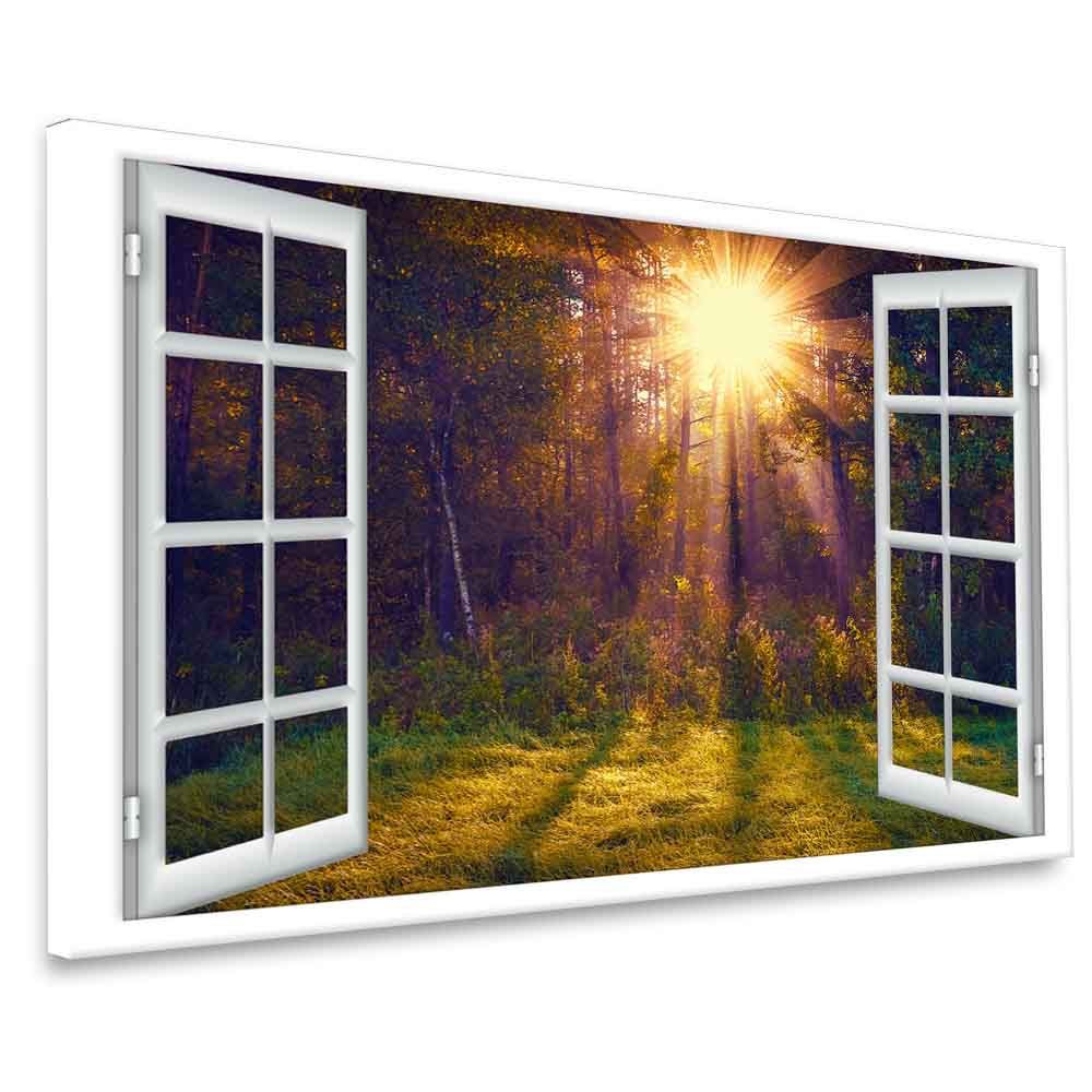 3D obraz ráno v okně Velikost (šířka x výška): 90x70 cm - S-obrazy.cz