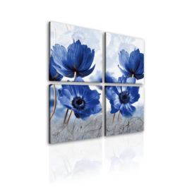 Obraz modrý květ Velikost (šířka x výška): 100x100 cm S-obrazy.cz