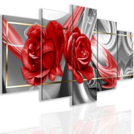 Obraz abstraktní růže Red Velikost (šířka x výška): 100x50 cm