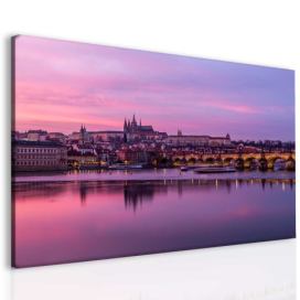 Obraz Praha ve fialové Velikost (šířka x výška): 60x40 cm S-obrazy.cz