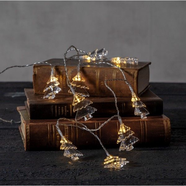 Světelný LED řetěz 10 vánočních stromečků délka 1,35 m Star Trading  Izy - průhledný - Homein.cz