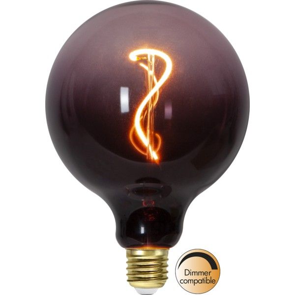LED žárovka z dvoubarevného skla E27 G125 Star Trading COLOURMIX - růžová - Homein.cz