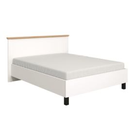 Manželská postel 160x200 Lotta - bílá/dub artisan