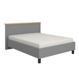 Manželská postel 160x200 Lotta - šedá/dub artisan
