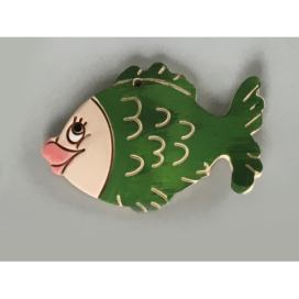 Vánoční ozdoba rybička zelená Keramika Andreas