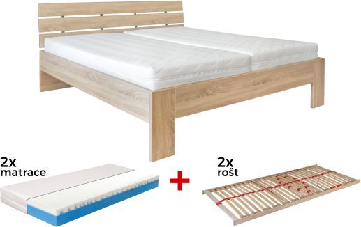 Set UniBed 3 PMR postel vč. matrace a roštu - FORLIVING