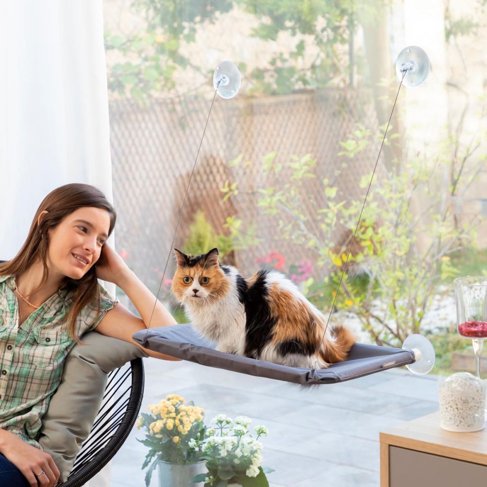 InnovaGoods Závěsný pelíšek pro kočku na okno Catlax - Velký Košík