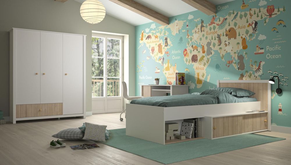 Aldo Dětský pokoj s postelí s prostorem Charlie oak - Nábytek ALDO