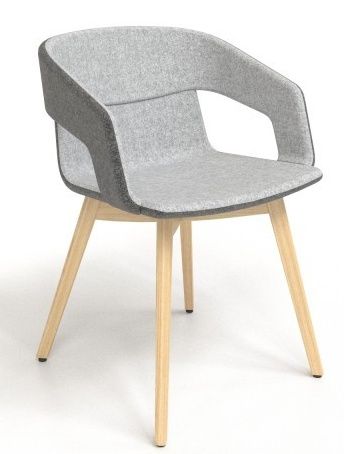 NARBUTAS - Židle TWIST&SIT SDA043 s dřevěnou podnoží - 
