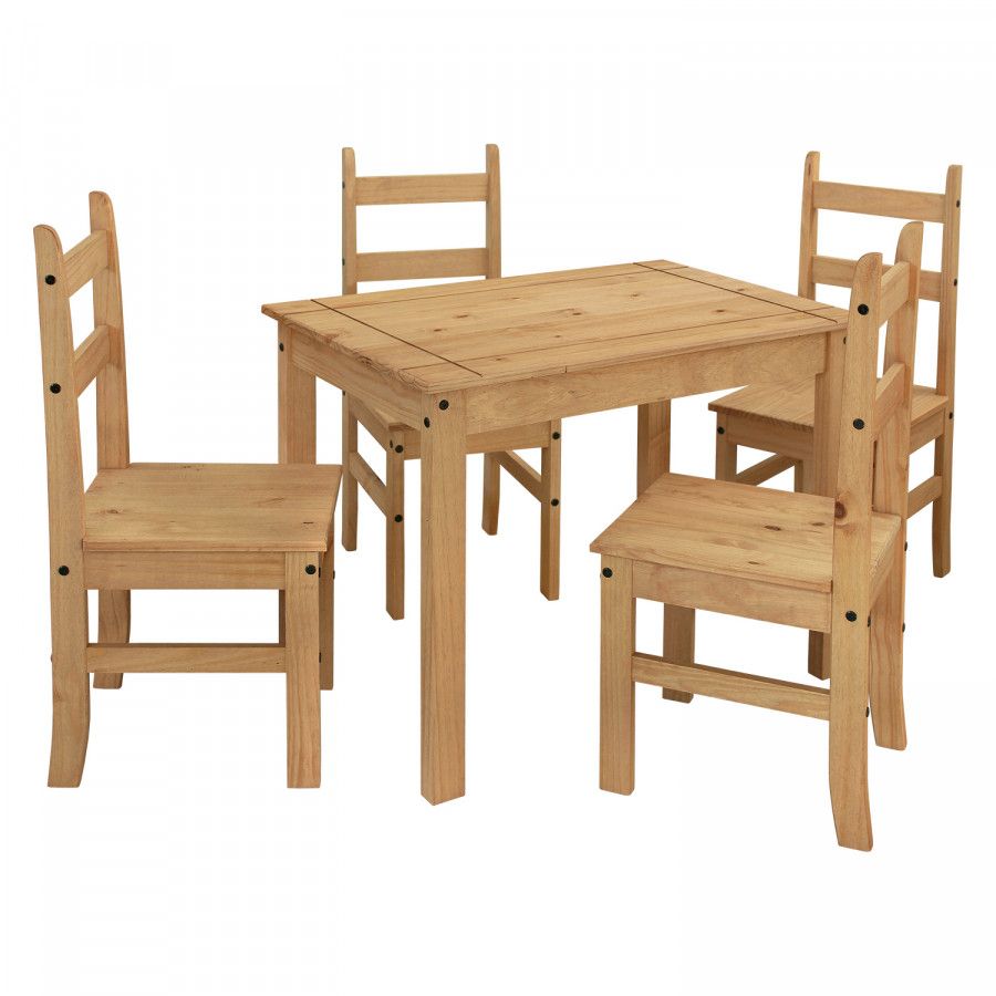 Idea Stůl + 4 židle CORONA 3 vosk - ATAN Nábytek