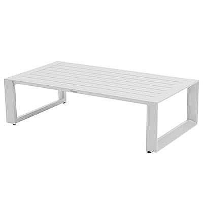 Hliníkový stolek 130x70 cm MADRID (bílá) - i-zahradninabytek.cz