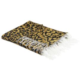 Deka leopardí vzor 130 x 170 cm hnědá/ černá JAMUNE