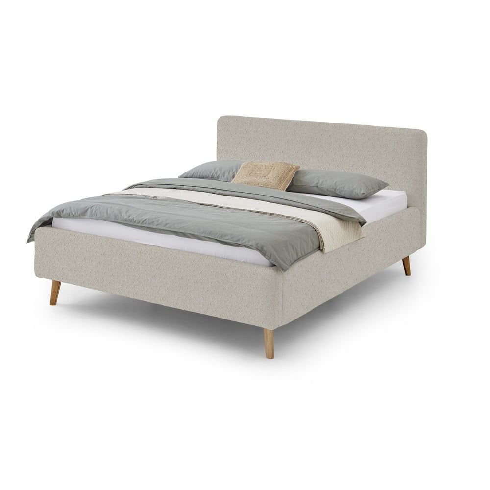 Béžová čalouněná dvoulůžková postel s úložným prostorem s roštem 140x200 cm Mattis - Meise Möbel - Bonami.cz