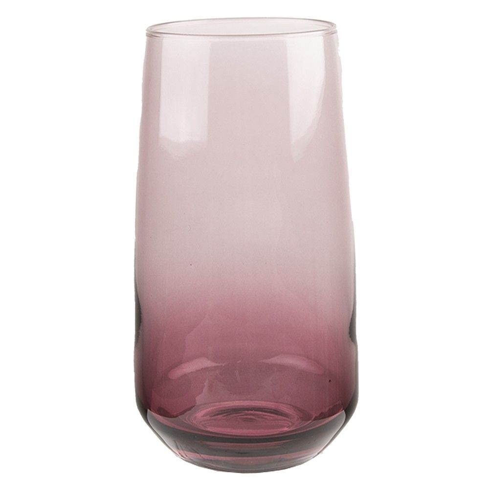 Fialová sklenička na vodu Walt - Ø 6*14 cm / 430 ml Clayre & Eef - LaHome - vintage dekorace