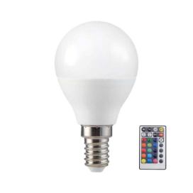  LED RGB Stmívatelná žárovka P45 E14/4,8W/230V 3000K + dálkové ovládání 