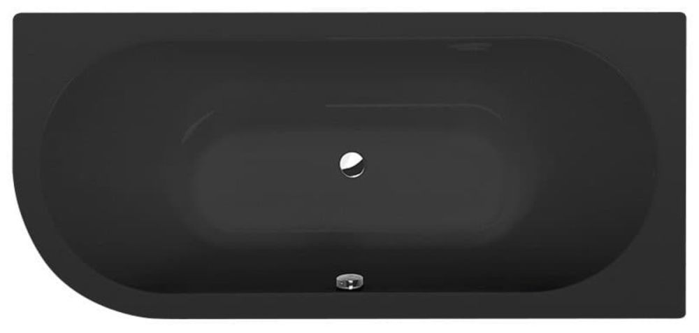 Asymetrická vana Polysan VIVA R 80x175 cm akrylát pravá černá 78119BM - Siko - koupelny - kuchyně