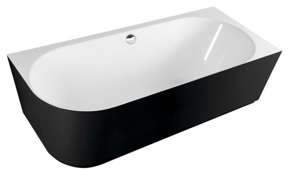 Asymetrická vana Polysan SUSSI R 70x160 cm litý mramor pravá černá 80219R - Siko - koupelny - kuchyně