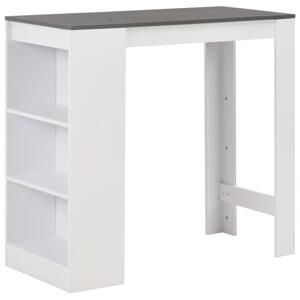 Barový stůl Eland s regálem - 110x50x103 cm | bílý - Favi.cz