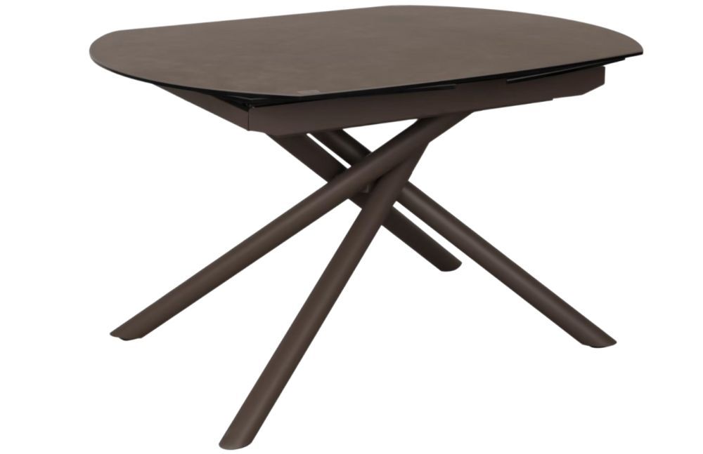 Hnědý porcelánový rozkládací jídelní stůl Kave Home Yodalia 130/190 x 100 cm - Designovynabytek.cz