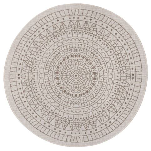 NORTHRUGS - Hanse Home koberce Kusový koberec Twin-Wendeteppiche 105475 Linen kruh – na ven i na doma - 140x140 (průměr) kruh cm Mujkoberec.cz