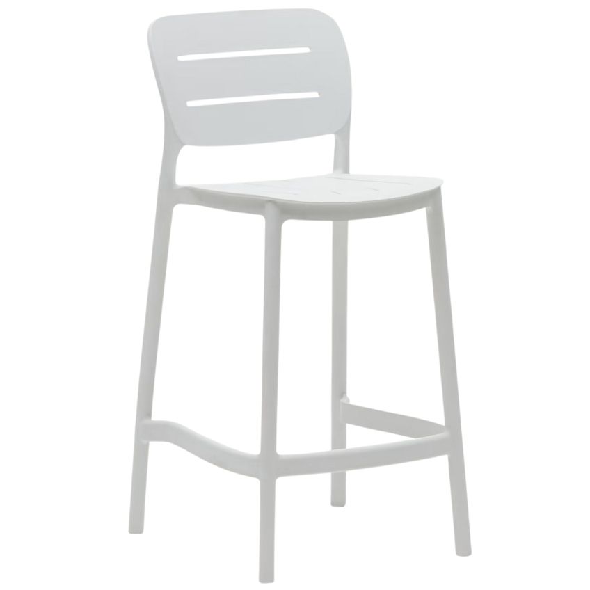 Bílá plastová zahradní barová židle Kave Home Morella 65 cm - Designovynabytek.cz