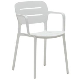 Bílá plastová zahradní židle Kave Home Morella