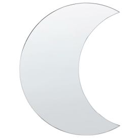 Nástěnné zrcadlo tvaru Měsíce 40 x 60 cm stříbrné PESMES