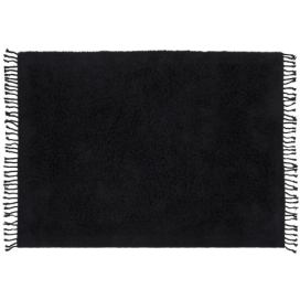 Bavlněný koberec 140 x 200 cm černý BITLIS Beliani.cz